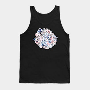 Magic flowers Navy pink Tank Top